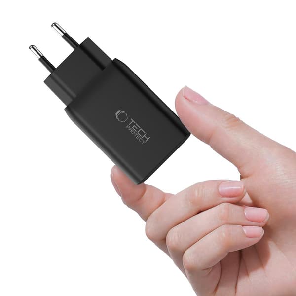 TECH-PROTECT NC45W-GAN 2-PORT NETVÆRKSOPLADDER PD45W SORT