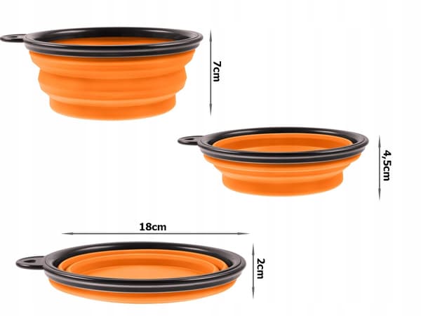 GAB fällbar hundskål L orange 200 ml