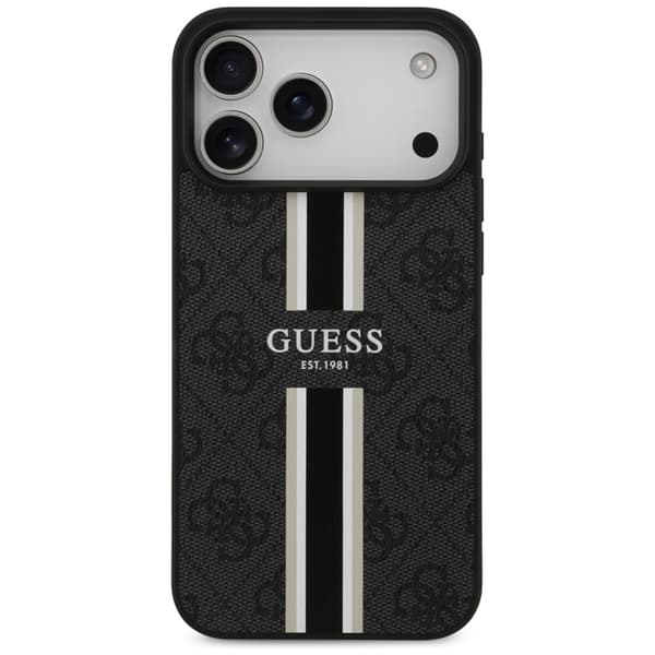 Guess 4G Printed Stripes MagSafe - iPhone 17 Pro Max cover (sort)