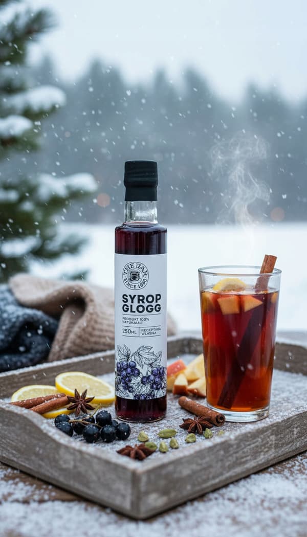 Sirap för vinter te med skogsfrukter Vinterkryddad Vinbär GLOGG 250 ml