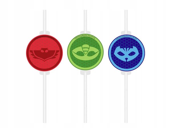 Pj Masks papirsugerør, 4 stk.