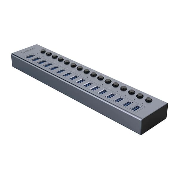Orico BT2U3-16AB 16x USB-A 3.0 Hubb med Switchar - Grå