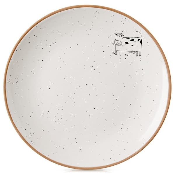 Keramisk beige desserttallrik 20 cm