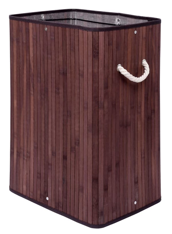 SOREN 80L tvättkorg i wenge bambu med lock