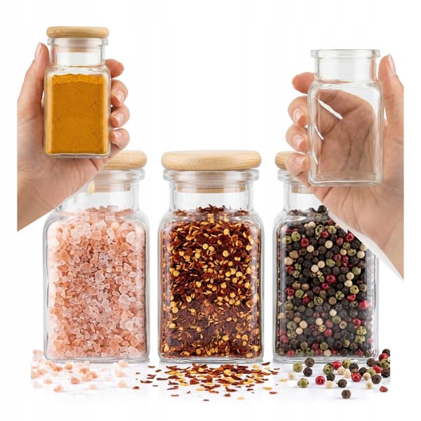 12x 150 ml maustepurkki puukorkilla