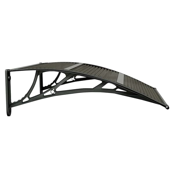 vidaXL dørmarkise sort 80x75 cm polycarbonat
