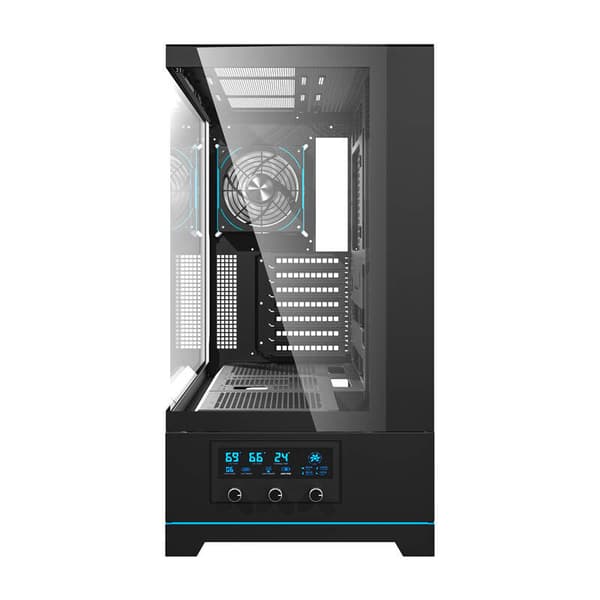 Darkflash DY451 PRO datorchassi (svart) + 1 fläkt