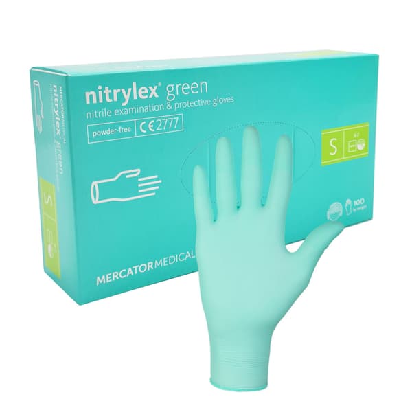 Mercator Nitrylex Green nitrilhandskar S gröna 100 stycken