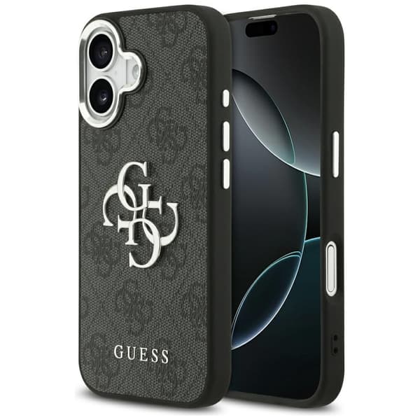 Guess 4G Big 4G Classic Logo Cover til iPhone 17 Sort Sølv