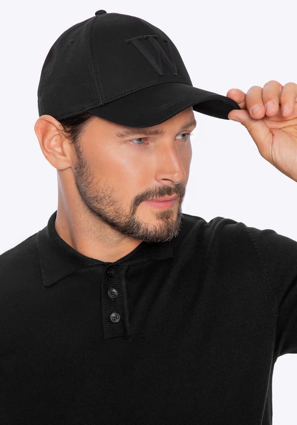 Wittchen Herre Bomuld Baseballkasket Unisex Sort Sort Bomuld