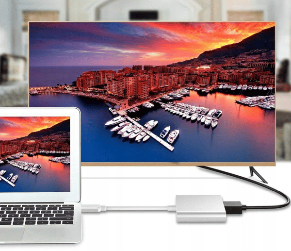 Adapter, 3 i 1, USB Typ C, till HDMI, Rymdgrå, Co2