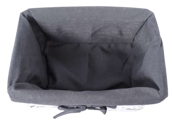 Rottingkorg 30x20x15 cm - vit och grå