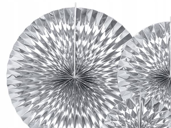 Dekorativa rosetter, silver, 3 st.