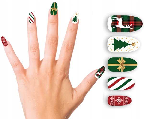 Konstnageltips + LIM Julrenar 12 st.
