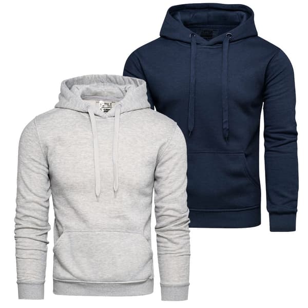 Herre marineblå poloshirt regular Recea M