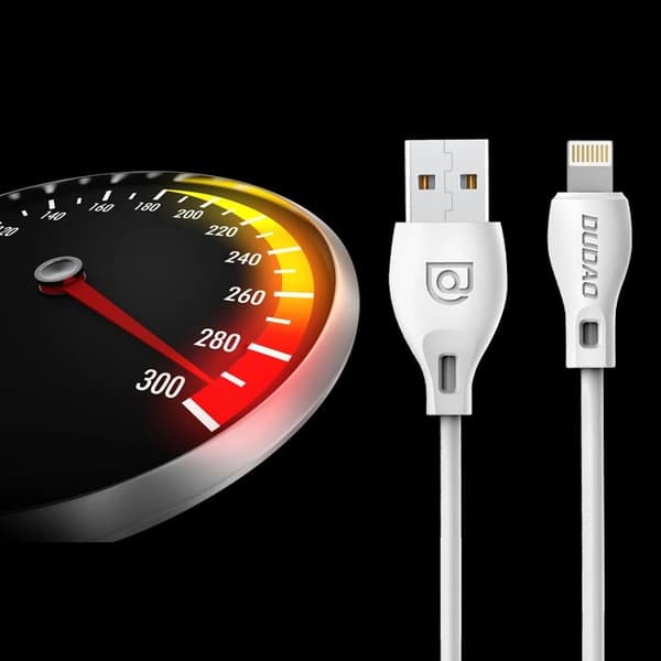Dudao USB Typ C 2.1A 1m vit kabel (L4T 1m vit)