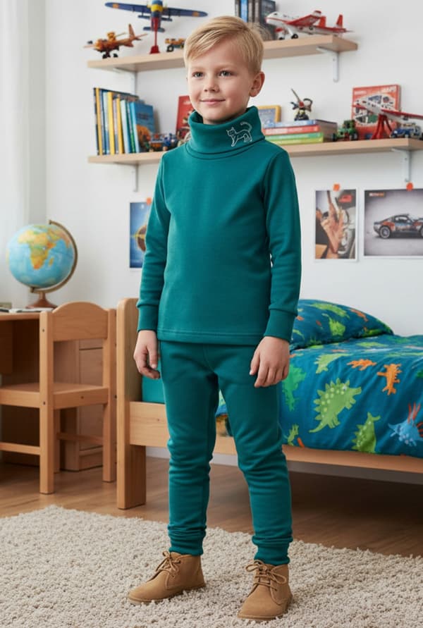 Barntröja med polotröja 140 cm