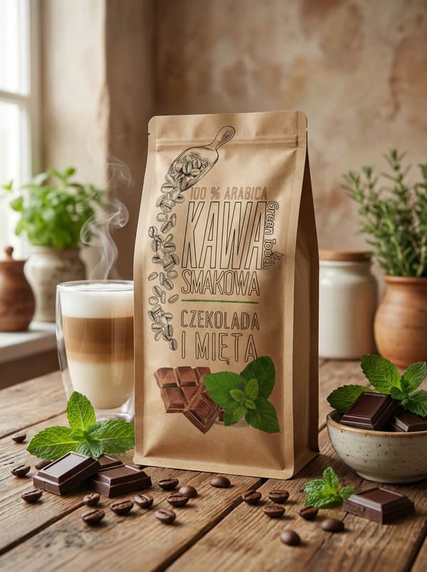 Malet kaffe chokolade-mynte mynte i chokolade 250 g Green Touch