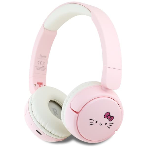 Hello Kitty Face Logo Bluetooth On-Ear Hovedtelefoner Pink