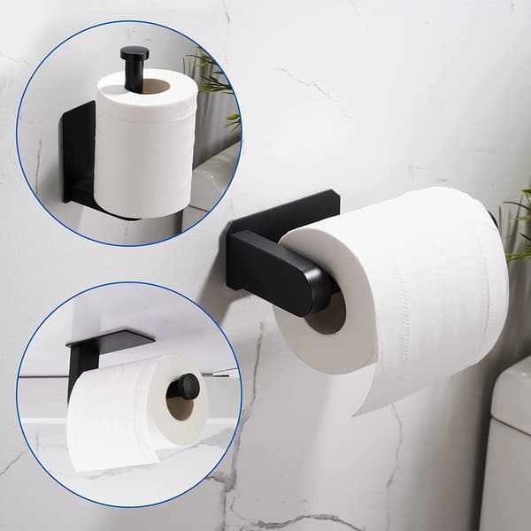 Celes svart handdukshållare i loftstil