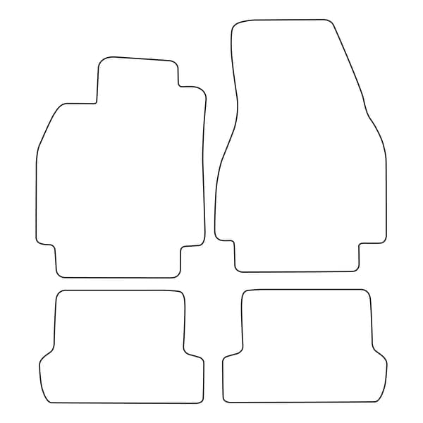 [BLM]RE010 Sort - Velourmåttesæt til Renault Megane II CC 2004-2008 - Sorte detaljer