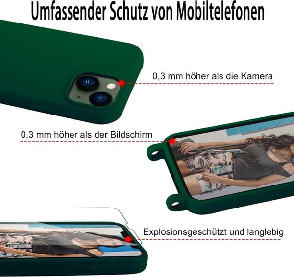 GRØNT SNORETÆLLE TIL IPHONE 13 PRO MAX 6,7' 2XGLAS