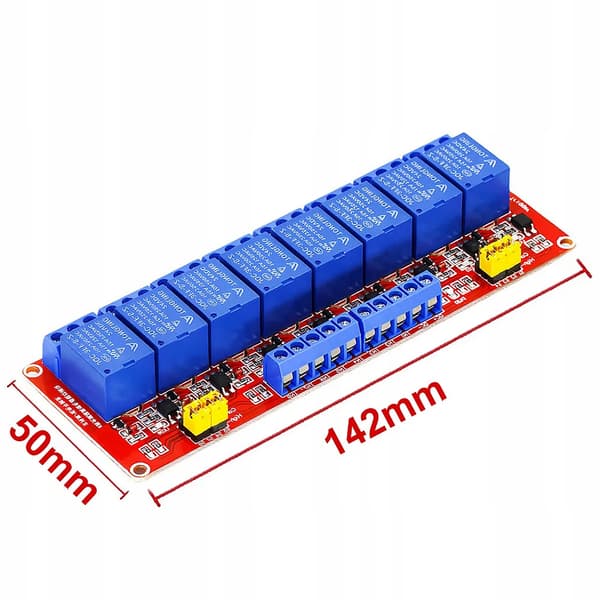 Rosfix 8-kanavainen relemoduuli 5V H/L 10A Arduinolle