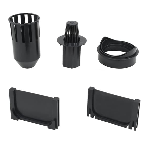 vidaXL Avloppsrännor, 6 st, plast, 6 m