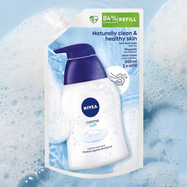 807017 NIVEA Creme Blød flydende cremesæbe - refill 500 ml