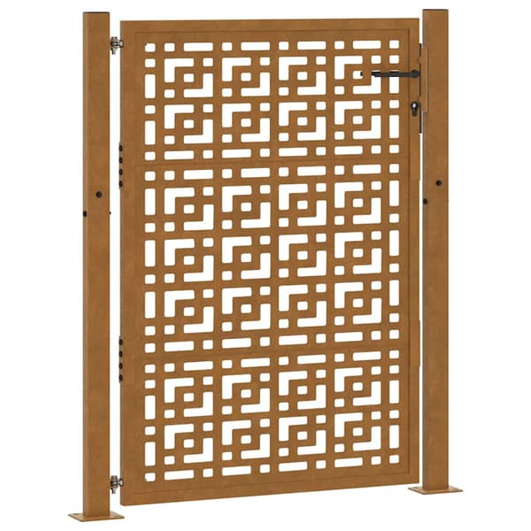 vidaXL havelåge 105x155 cm rustfri stål krydsmønster