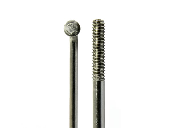 CnSpoke 134T eger 2,3 x 2,0 mm rustfrit stål sølv (uden nippel)