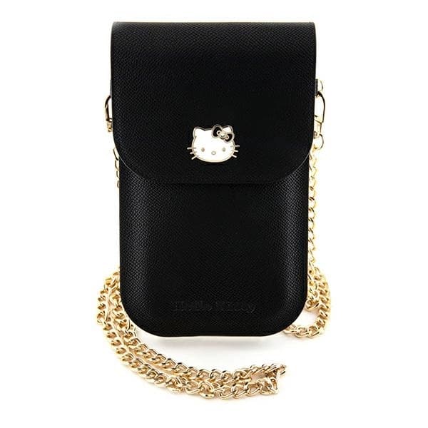 Hello Kitty håndtaske HKOWBPGHDLMK sort/sort læderkæde med metallogo