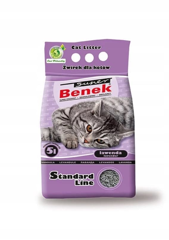 Super Benek Standard Lavendel Kattegrus 5x5l