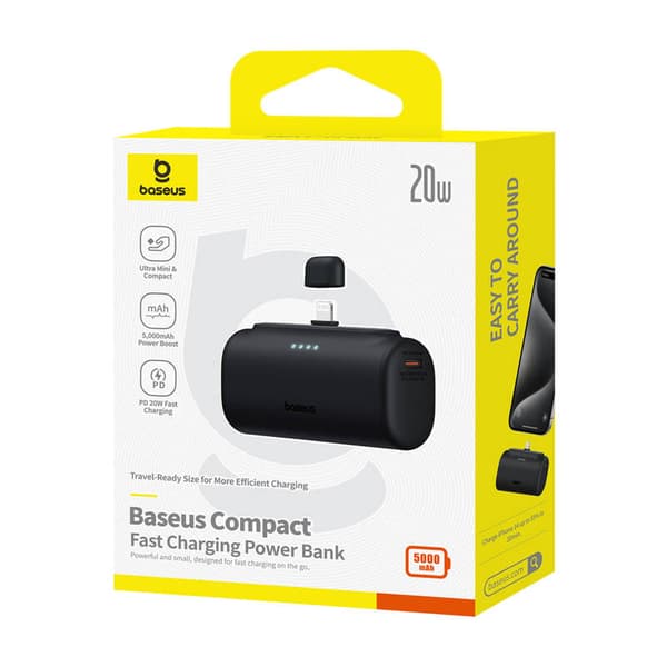 Varavirtalähde OS-Baseus Compact IP 5000mAh 20W (musta)