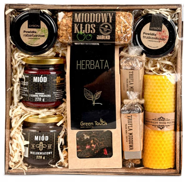 Presentkorg Te Honung Sylt Truffel Ljus Gåva Premium Redo