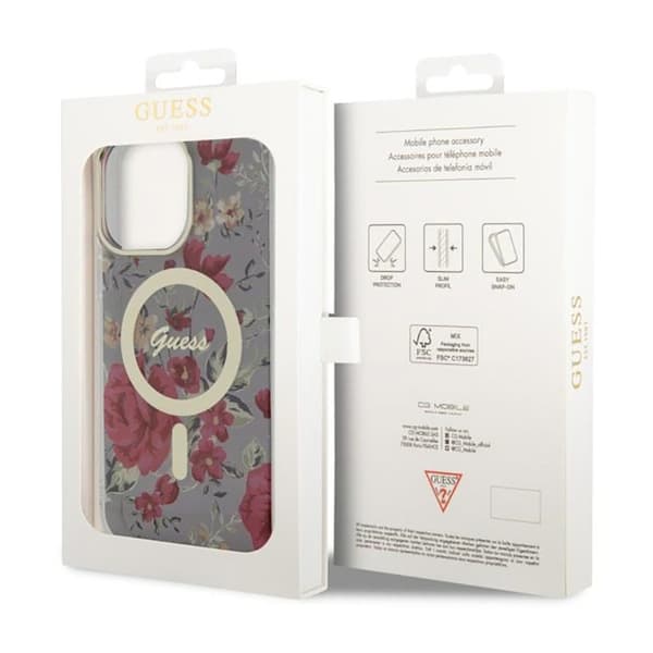 Guess Flower MagSafe - iPhone 14 Pro Max-skal (grönt)
