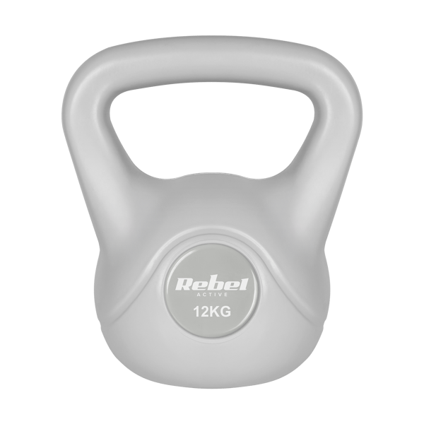 Rebel Kettlebell 12kg grå träningskulor ABS