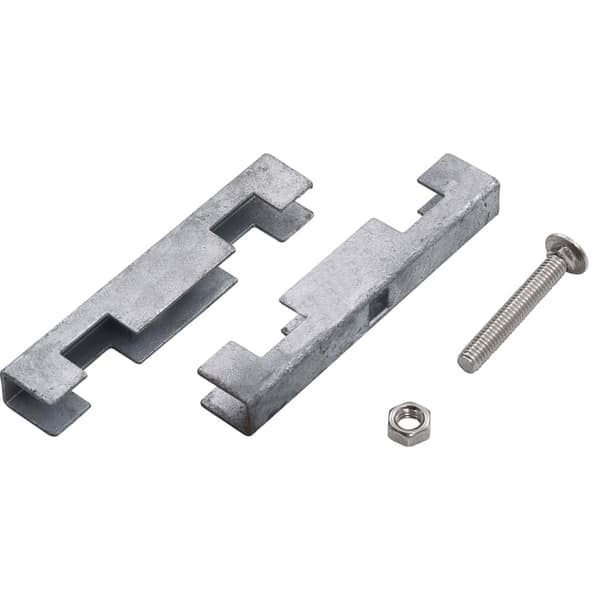 vidaXL U-skarvar för staketpaneler, 10 set, silver