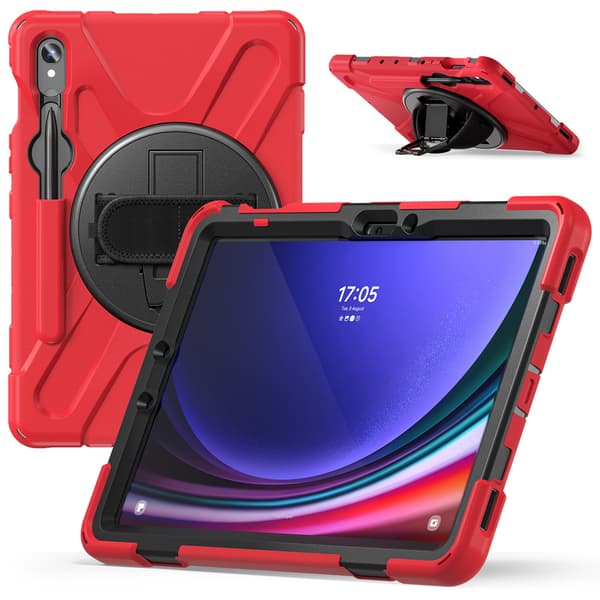 Stødsikkert cover til Galaxy Tab S9 FE/S9/S10 FE - Rød