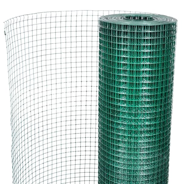 vidaXL galvaniseret PVC-nethegn 10x1 m grøn
