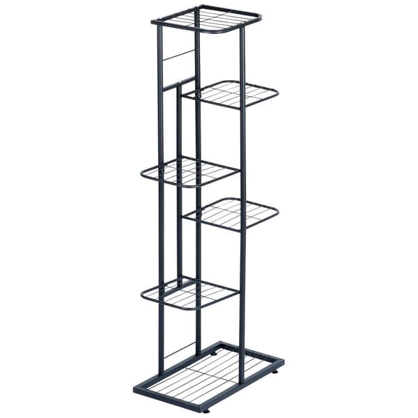 Metal blomsterstand sort 6-niveau 106 cm