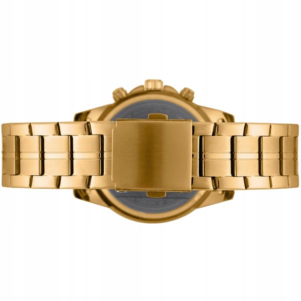Herrklocka armband datum kronograf kvarts guld Beltimore