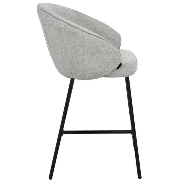 OTILO klädd barstol, grått tyg, 65 cm