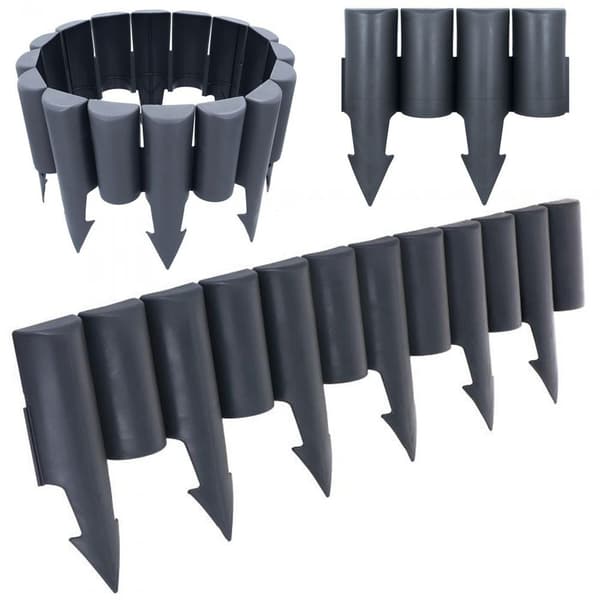 Havepalisade grafit 2,5 m 10 stk.