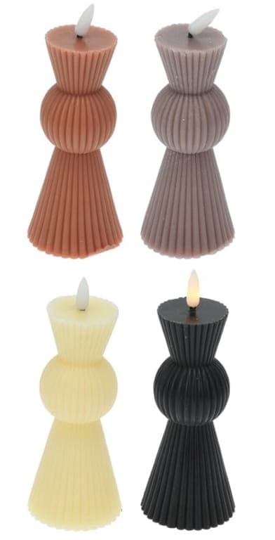 Ribbat LED-ljus 6,5x14,5 cm Med fladdrande lågeffekt
