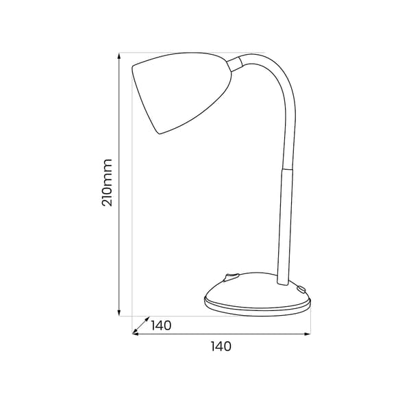 BORDLAMPE LOGIC 1 E27 HVID MILAGRO ML1636