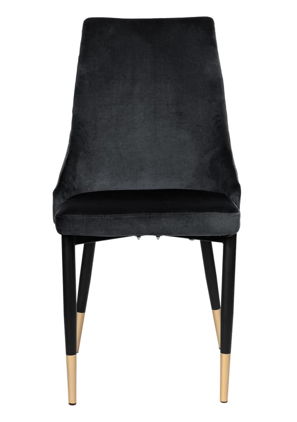Vermont Velvet polstret fløjlsstol, sort