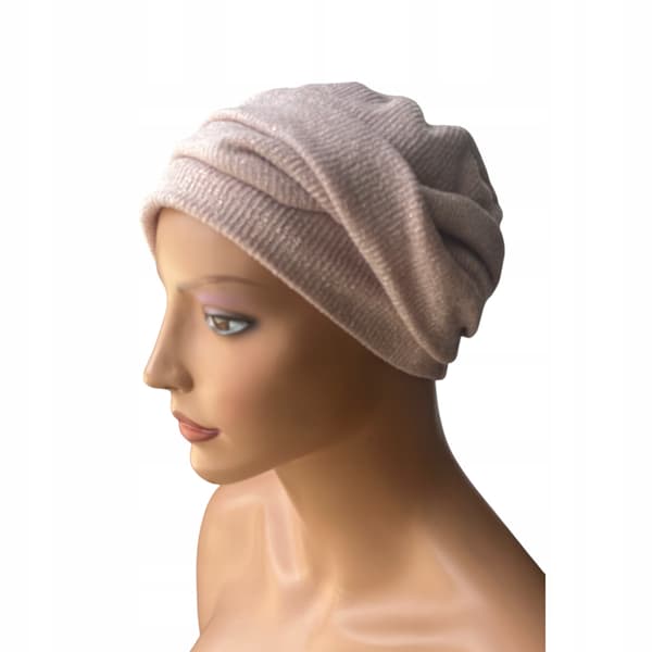 Varm vintermössa, Aurora turban med rosa pannband, bambufoder