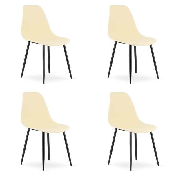 WAT stol cremefärgad / svarta ben x 4