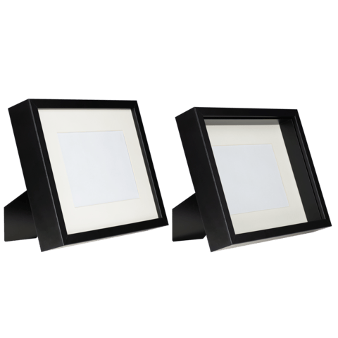 3D fotoramme dyb skyggeboks 20x25 cm rektangulær sort